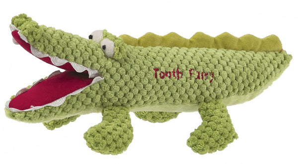 Tooth Fairy Set - Alligator Tooth Fairy Plush with Hello Ninja Goodbye Tooth Book & 4 Tooth Fairy Receipt Cards