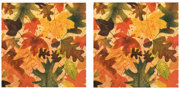 Autumn Leaves 40 Count 3-Ply Paper Lunch Napkins
