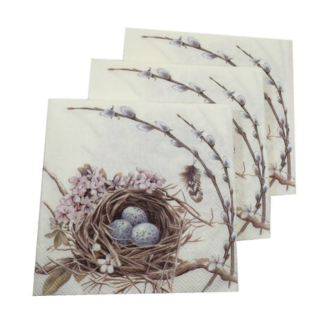 Birds Nest with Eggs 40 Count 3-Ply Paper Lunch Napkins