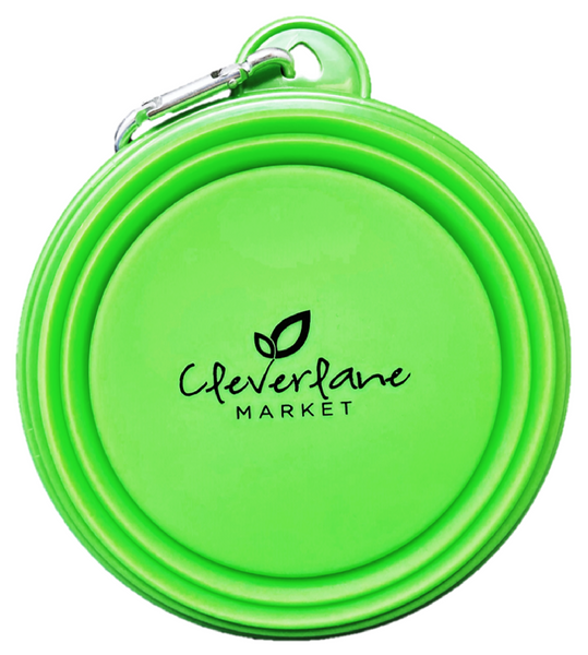 Cleverlane Market Collapsible Silicone Pet Bowl - Green - 2 Pack