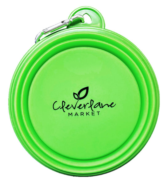 Cleverlane Market Collapsible Silicone Pet Bowl - Green - 3 Pack