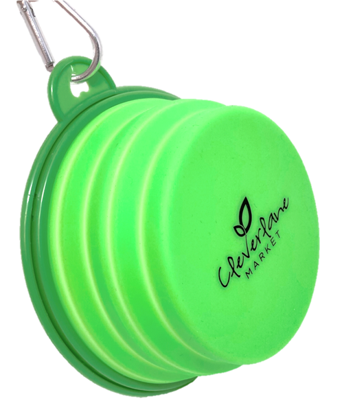 Cleverlane Market Collapsible Silicone Pet Bowl - Green