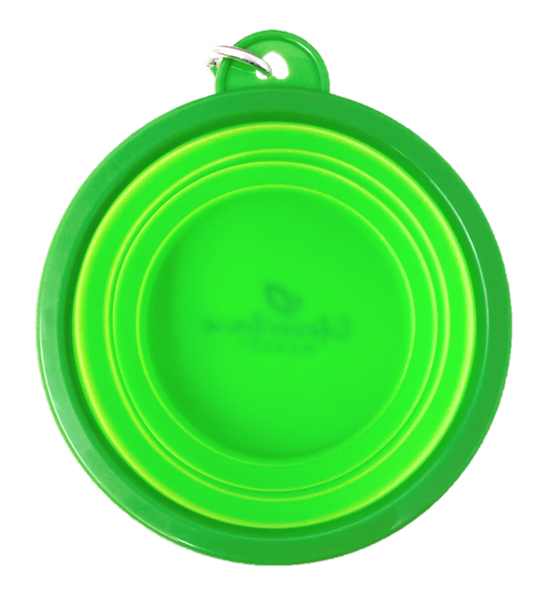 Cleverlane Market Collapsible Silicone Pet Bowl - Green - 3 Pack