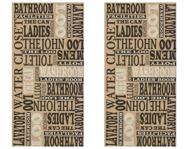 Brown Paper Loo 32 Count 3-Ply Paper Guest Towel Bathroom Napkins