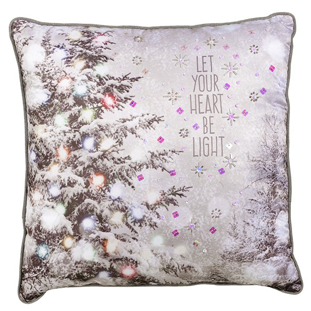 Let Your Heart Be Light Christmas Pillow