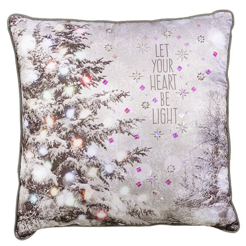 Let Your Heart Be Light Christmas Pillow