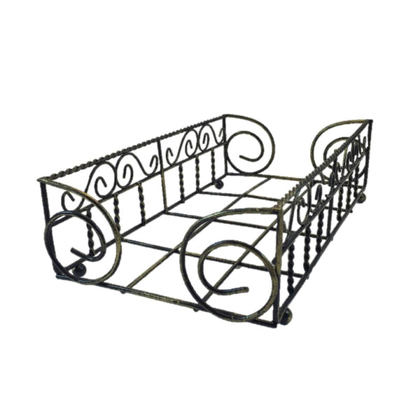 Garden Gate Napkin Caddy with 32 Paper Guest Napkins, Poppy Cream