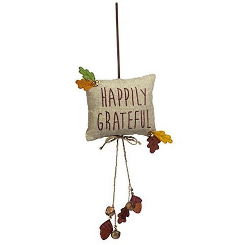 Happily Grateful Burlap Door Hanger