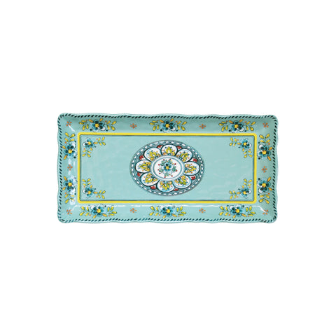 Madrid Turquoise Melamine Biscuit Serving Tray, 10 x 5 inches