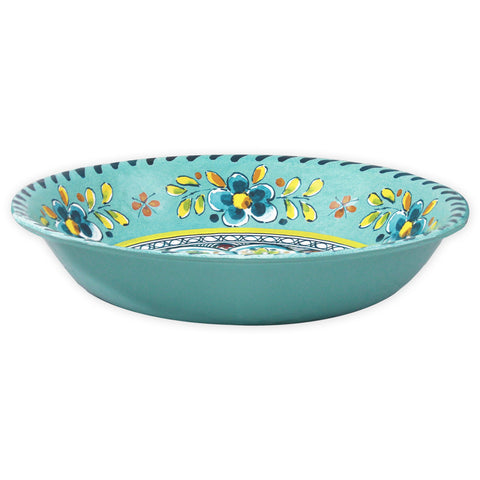 Madrid Turquoise Melamine Salad Serving Bowl, 13.75 in