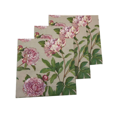 Paeonia Linen 40 Count 3-Ply Paper Lunch Napkins