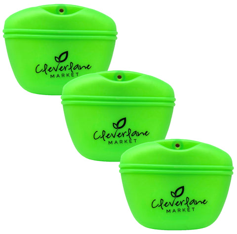 Cleverlane Market Silicone Pet Treat and Accessories Pouch - Green - 3 Pack