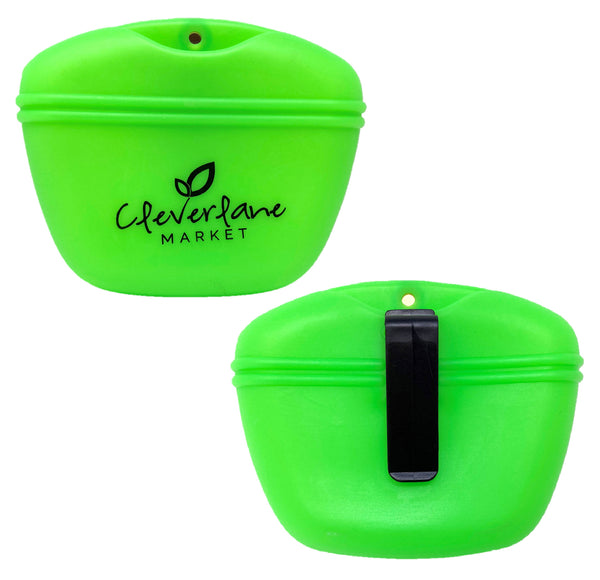 Cleverlane Market Silicone Pet Treat and Accessories Pouch - Green - 2 Pack