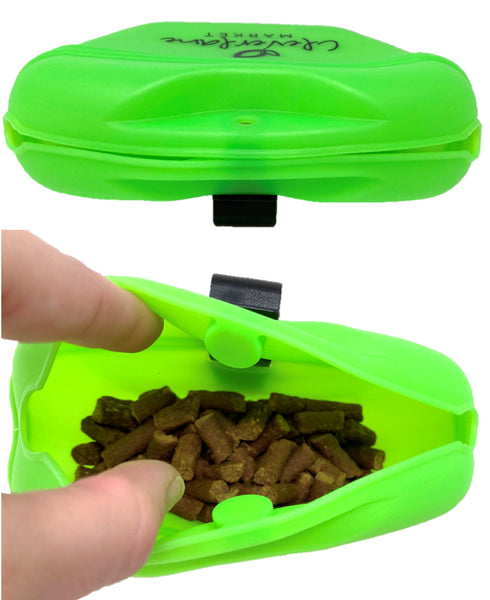 Cleverlane Market Silicone Pet Treat and Accessories Pouch - Green - 2 Pack