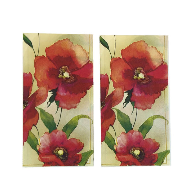 Poppy Cream 32 Count 3-Ply Paper Guest Towel Buffet Napkins