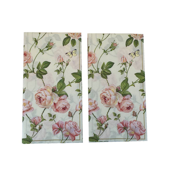 Rambling Rose 32 Count 3-Ply Paper Guest Towel Buffet Napkins