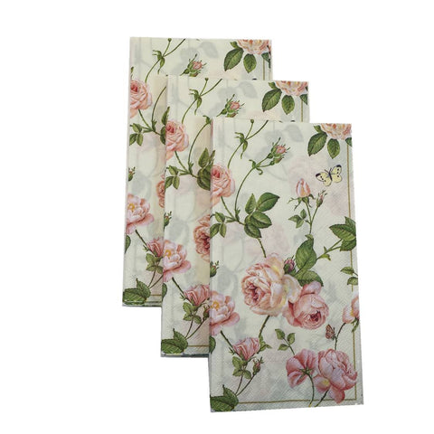 Rambling Rose 32 Count 3-Ply Paper Guest Towel Buffet Napkins