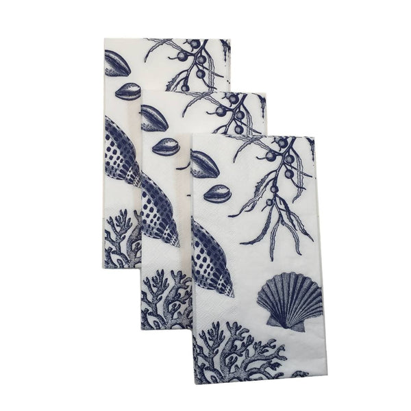 Garden Gate Napkin Caddy with 32 Paper Guest Napkins, Shore Thing
